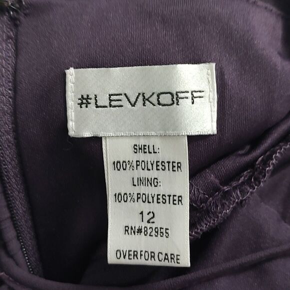 Bill Levkoff Plum Bridesmaid Prom Wedding, Graduation Cocktail Dress Sz 12 NWOT - Picture 8 of 9